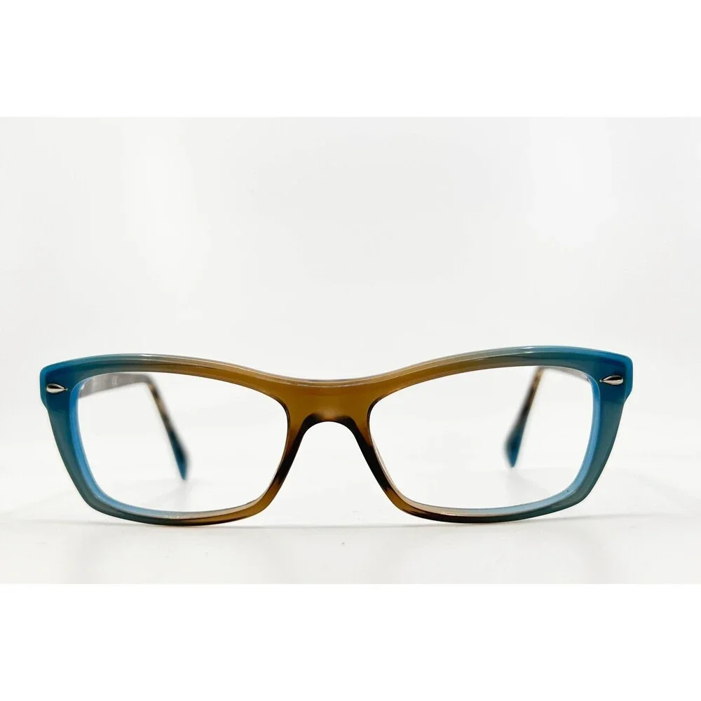 Ray-Ban RB5255 5490 Eyeglasses Brown Blue Rectangle Full Rim Frame 51-16-135
